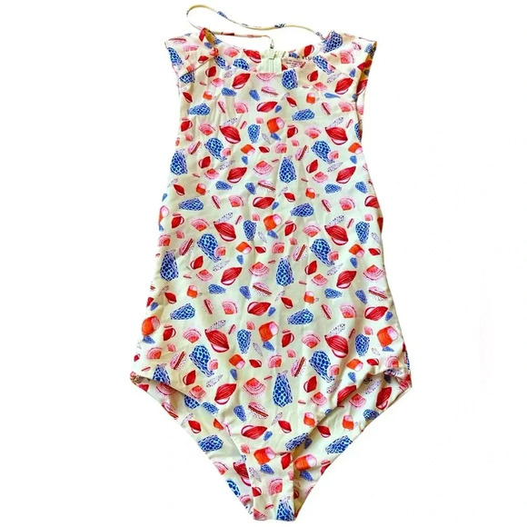 Free People FP Movement x Aila Blue Seashell Print One Piece Swimsuit Small - Picture 1 of 9